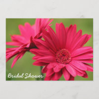 Rosa Gerbera-Gänseblümchen-Brautparty-Einladung
