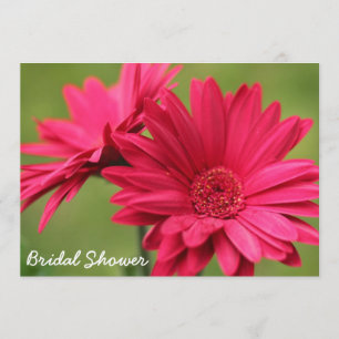 Rosa Gerbera-Gänseblümchen-Brautparty-Einladung Einladung