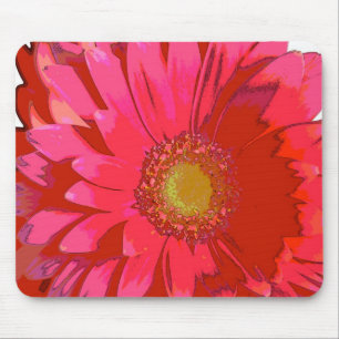 Rosa Gerbera-Gänseblümchen Mousepad
