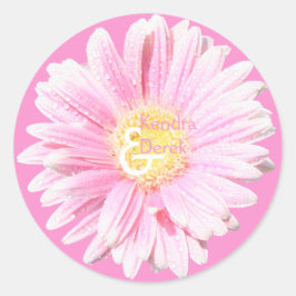 Rosa Gerbera-Umschlag Aufkleber (fakultativer Hint