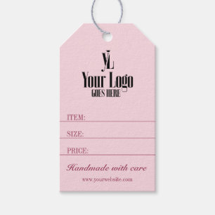Rosa Geschäft-Logo-Kleidungsboutique-Preisschild Geschenkanhänger