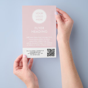 Rosa Geschäft Logo Marketing Flyer