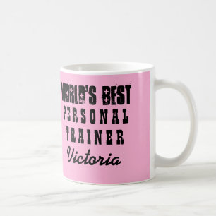 Rosa-Geschenk A08 der TRAINER der Welt bestes Kaffeetasse