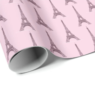 Rosa Geschenkpapier Paris Verpackung Papier Frankr