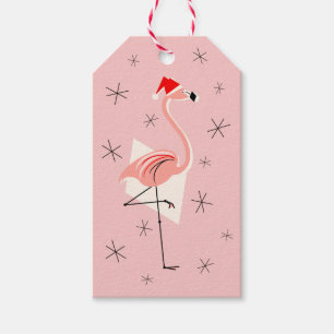 Rosa Geschenkumbauten Flamingo-Sankt Geschenkanhänger