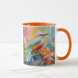 Rosa geschnabelter Rotbrust-Fantasievogel Tasse