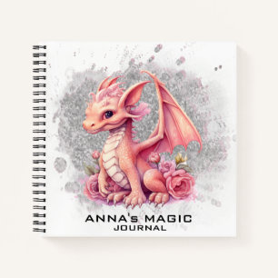 *~* Rosa Gesetz Attraktion Niedlicher Kinderdrache Notizbuch