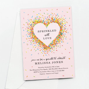 Rosa gesprinklt mit Liebe Einladung