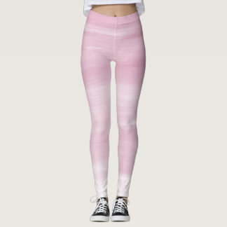 Rosa gestreifte Gamaschen Leggings