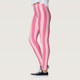 Rosa gestreifte Leggings