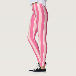 Rosa gestreifte Leggings