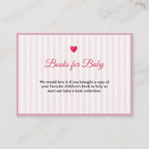 Rosa gestreifte Little Sweetheart Baby Shower Büch