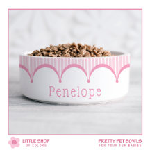 Rosa gestreifte Pet-Decke mit gewelltem Rand zum P