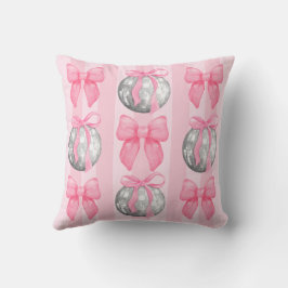 Rosa gestreifte vornehme Coquette Girly Kissen