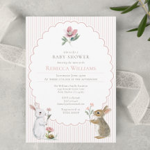 Rosa gestreifte Waldkaninchen Mädchen Baby-Party
