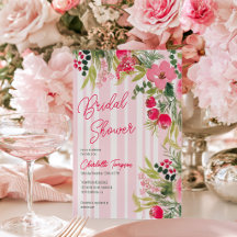 Rosa gestreifte Winter-Blumen-Brautjunggesellinnen