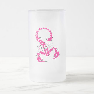 Rosa giftiger Skorpion sehr giftiges Insekt Mattglas Bierglas