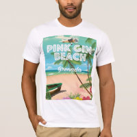 Rosa Gin Beach Grenada Reiseplakat