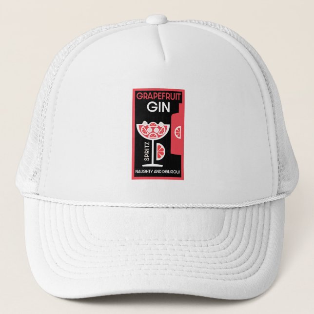 Rosa Gin Truckerkappe (Vorderseite)