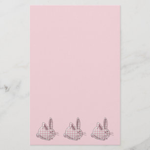 Rosa Gingham Briefpapier