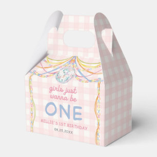 Rosa Gingham bunte Mädchen-Geburtstagsfeier Geschenkschachtel