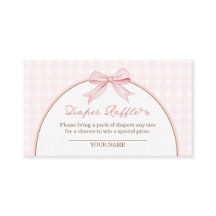Rosa Gingham Coquette-Schleife Windel-Raffle