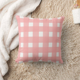 Rosa Gingham-Design Kissen