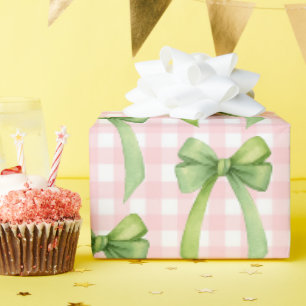Rosa Gingham-Geschenkpapier Geschenkpapier