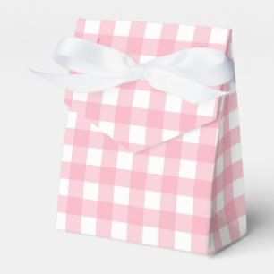 Rosa Gingham-Kariert Party-Favor-Box Geschenkschachtel