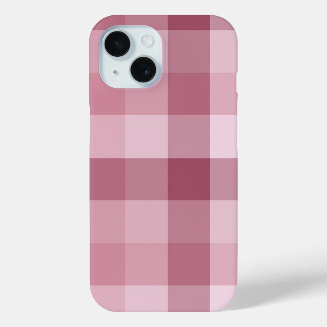 Rosa Gingham-Karo-Karo-Design Case-Mate iPhone Hülle (Rückseite)