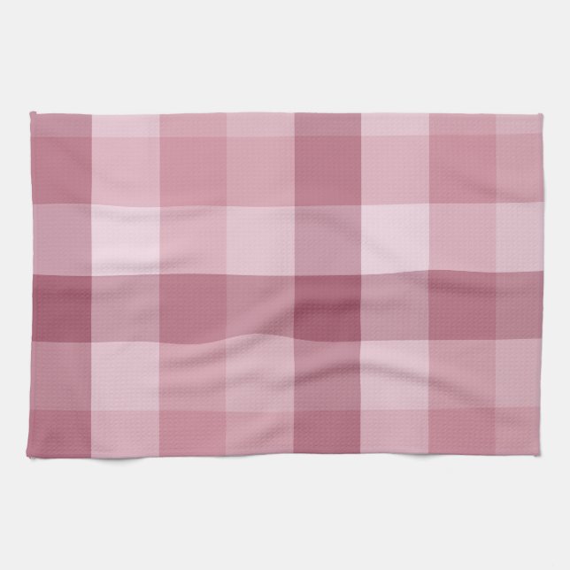 Rosa Gingham-Karo-Karo-Design Geschirrtuch (Horizontal)