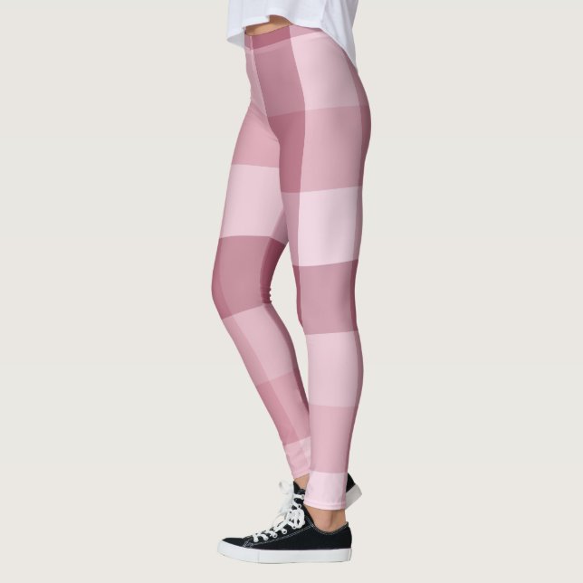 Rosa Gingham-Karo-Karo-Design Leggings (Links)