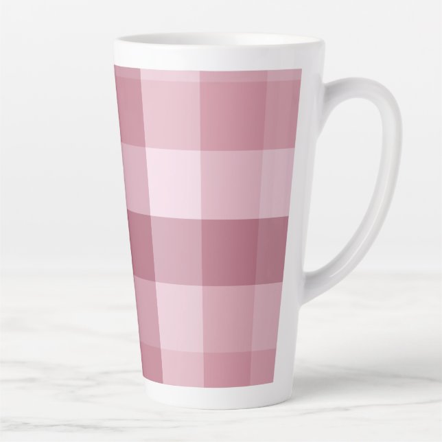 Rosa Gingham-Karo-Karo-Design Milchtasse (Rechts)