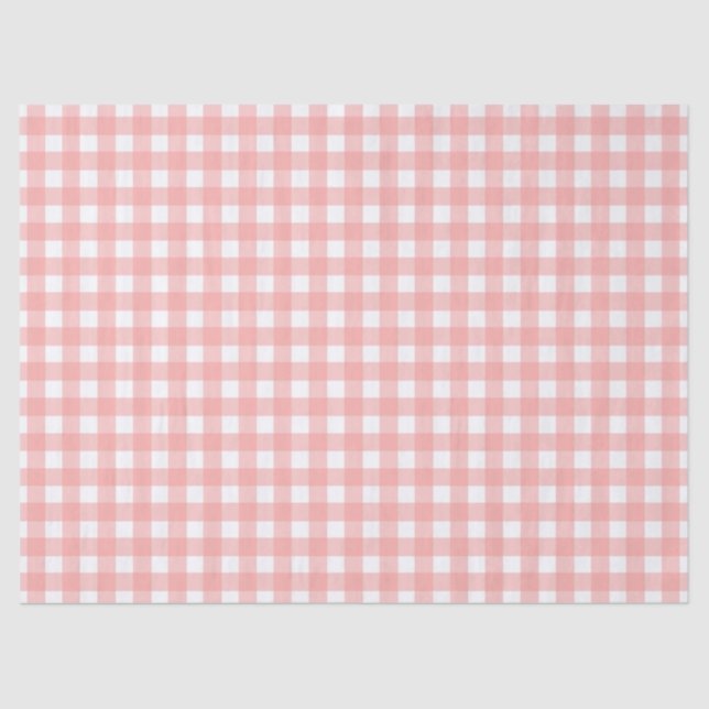 Rosa Gingham Karo Pattern Seidenpapier (Vorderseite)
