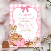 Rosa Gingham-Karobund in der Braten Baby Shower Ei