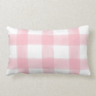 Rosa Gingham-Kissen Lendenkissen