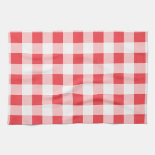 Rosa Gingham-Küchenhandtuch Geschirrtuch