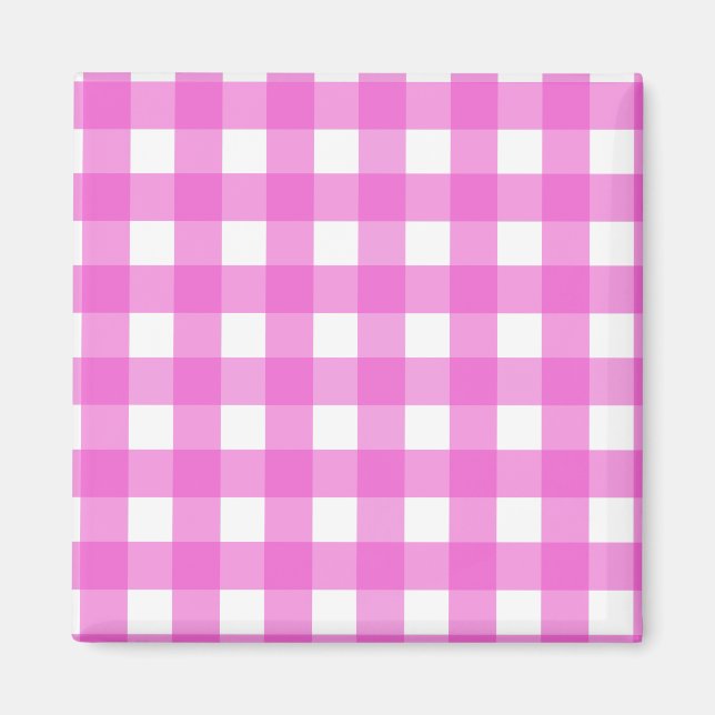 Rosa Gingham Magnet (Vorne)