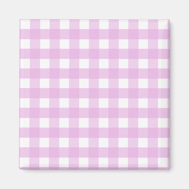 Rosa Gingham Magnet (Vorne)