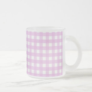 Rosa Gingham Mattglastasse