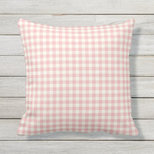 Rosa Gingham-Muster-Kissen im Freien Kissen Für Draußen