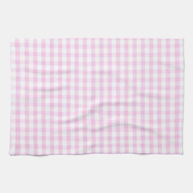 Rosa Gingham-Muster Küchentuch (Horizontal)