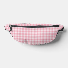Rosa Gingham-Muster Mädchenhaft Kariert Kariert Bauchtasche