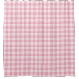 Rosa Gingham-Muster Mädchenhaft Kariert Kariert Duschvorhang
