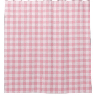 Rosa Gingham-Muster Mädchenhaft Kariert Kariert Duschvorhang