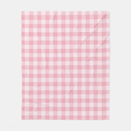 Rosa Gingham-Muster Mädchenhaft Kariert Kariert Fleecedecke