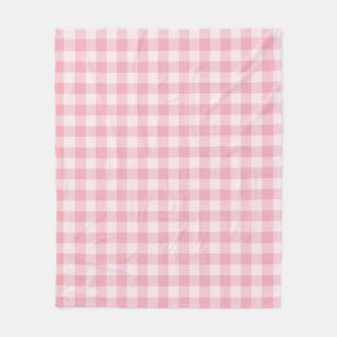 Rosa Gingham-Muster Mädchenhaft Kariert Kariert Fleecedecke