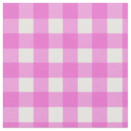 Rosa Gingham-Muster Stoff