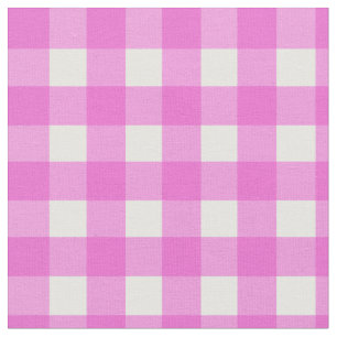 Rosa Gingham-Muster Stoff