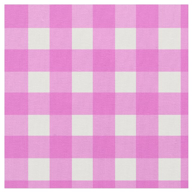 Rosa Gingham-Muster Stoff (Nahaufnahme)
